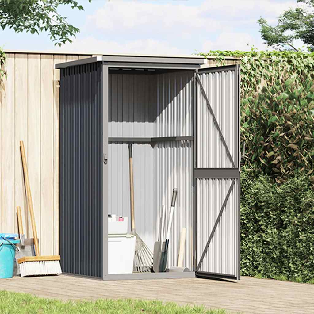 vidaXL Cobertizo de herramientas jardín acero galvanizado 88x89x161 cm