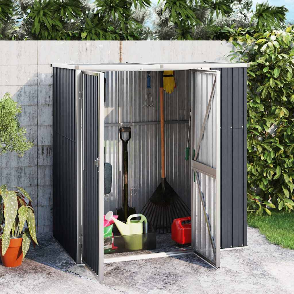 vidaXL Cobertizo de herramientas jardín acero galvanizado 161x89x161cm