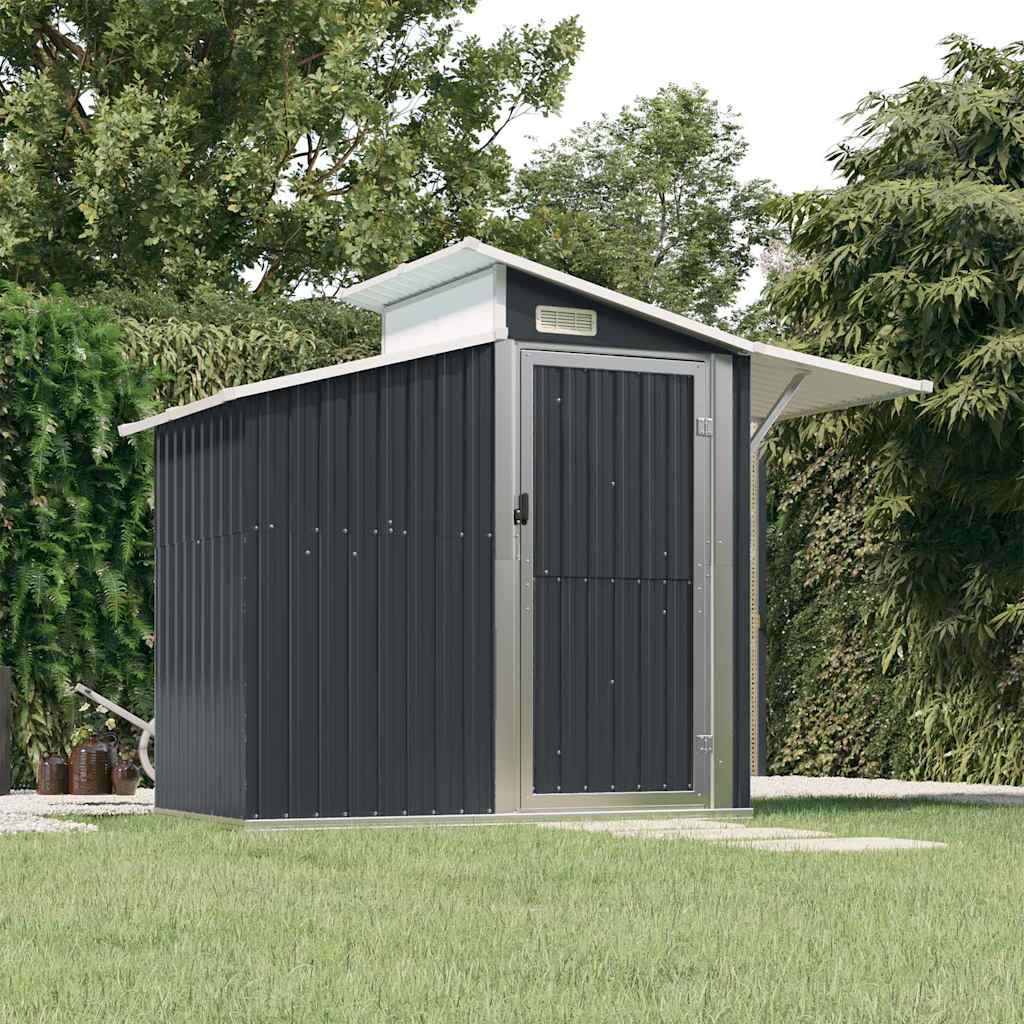 vidaXL Cobertizo de jardín acero galvanizado antracita 270x130x208,5cm