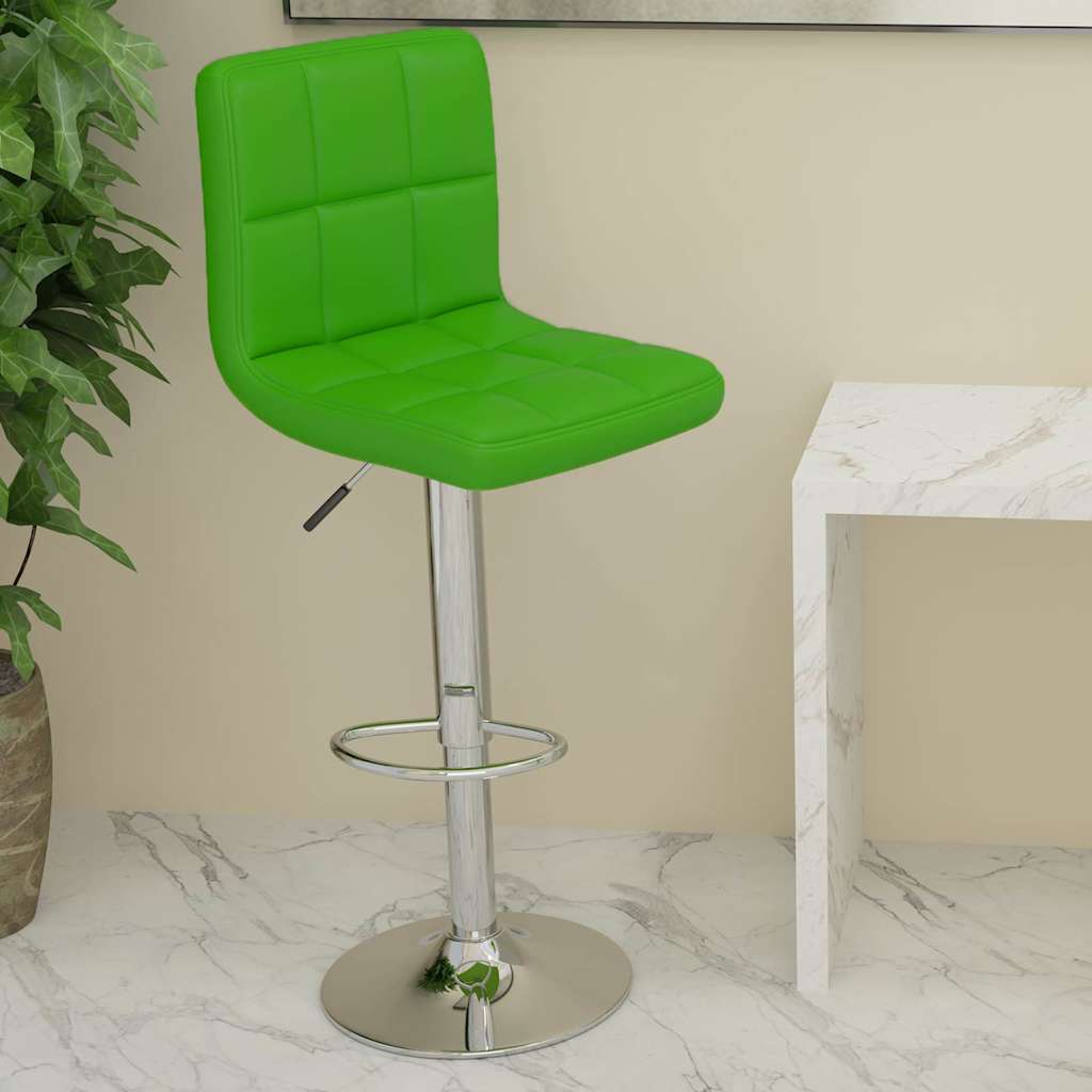 vidaXL Taburete de cocina cuero sintético verde