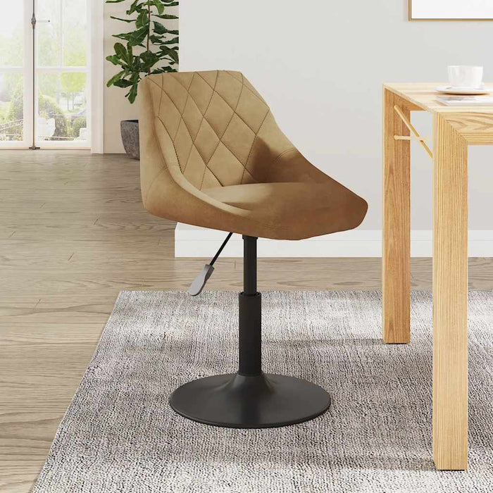 vidaXL Taburete de cocina de terciopelo marrón