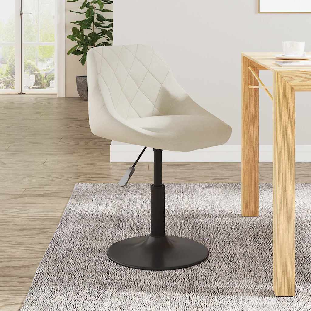 vidaXL Taburete de cocina de terciopelo crema