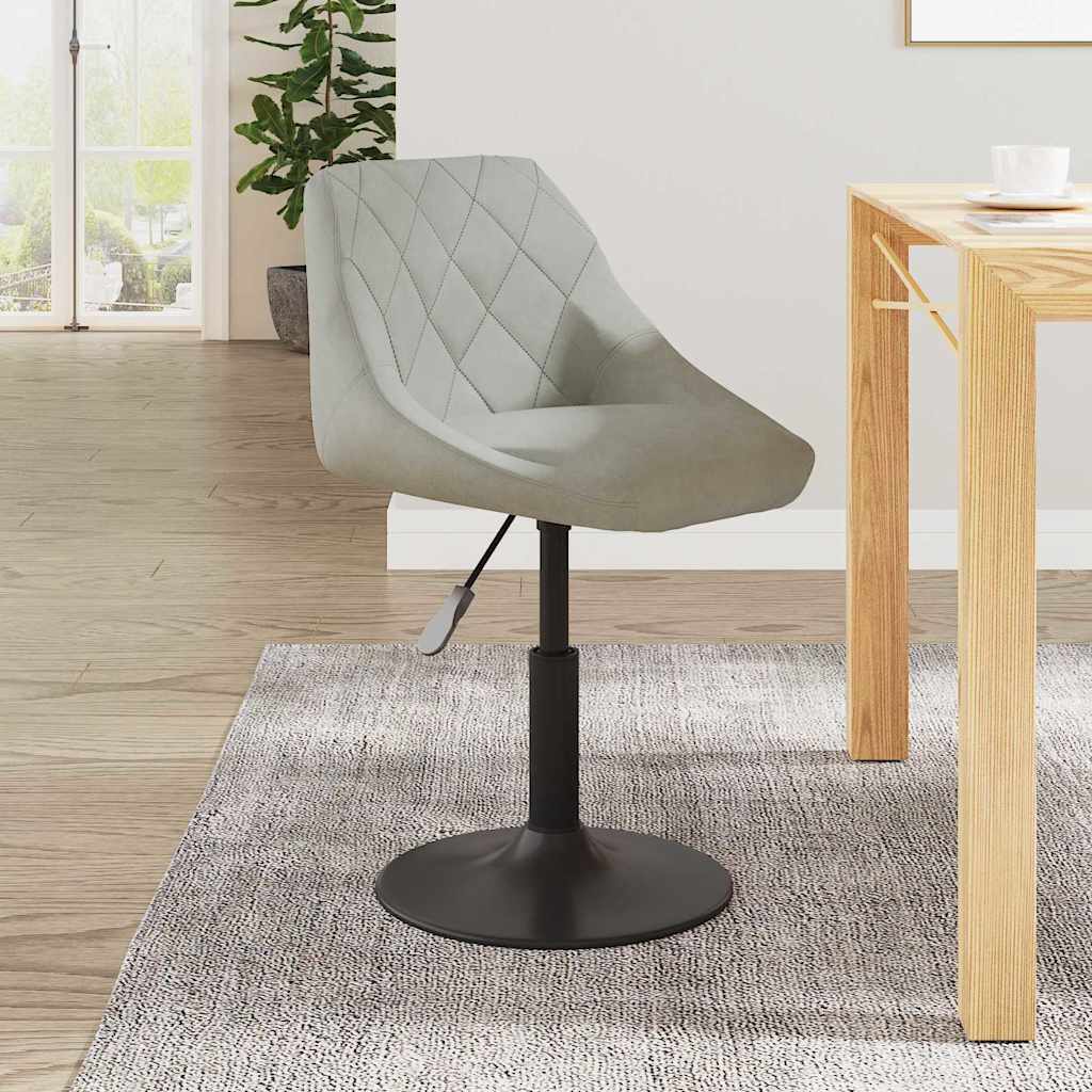 vidaXL Taburete de cocina de terciopelo gris claro