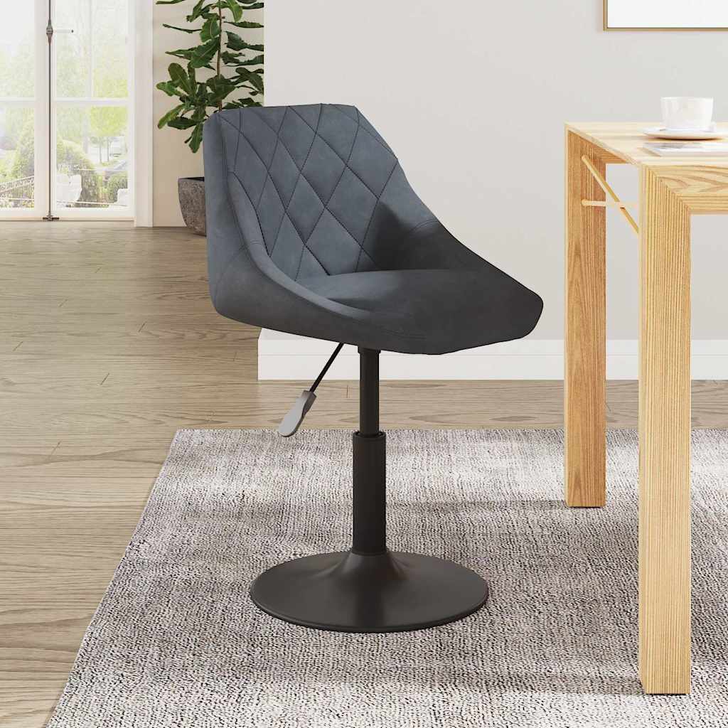 vidaXL Taburete de cocina de terciopelo gris oscuro