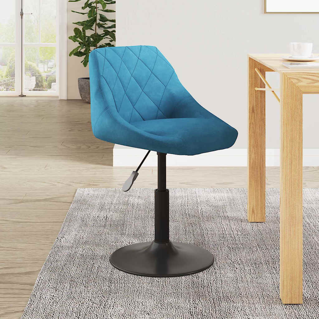 vidaXL Taburete de cocina de terciopelo azul