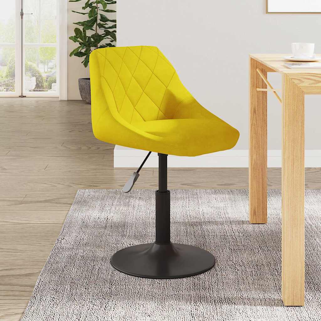 vidaXL Taburete de cocina de terciopelo amarillo mostaza