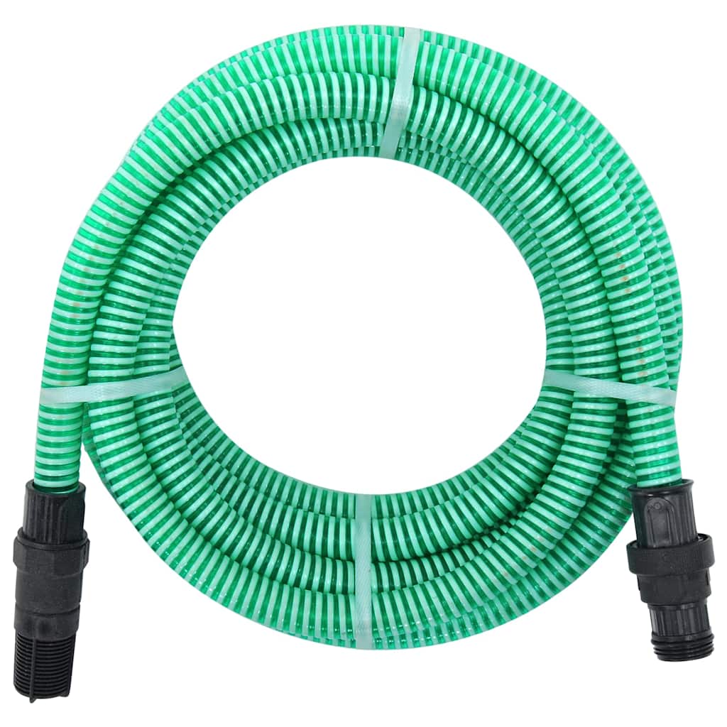 vidaXL Manguera de succión con conectores de PVC PVC verde 26 mm 10 m