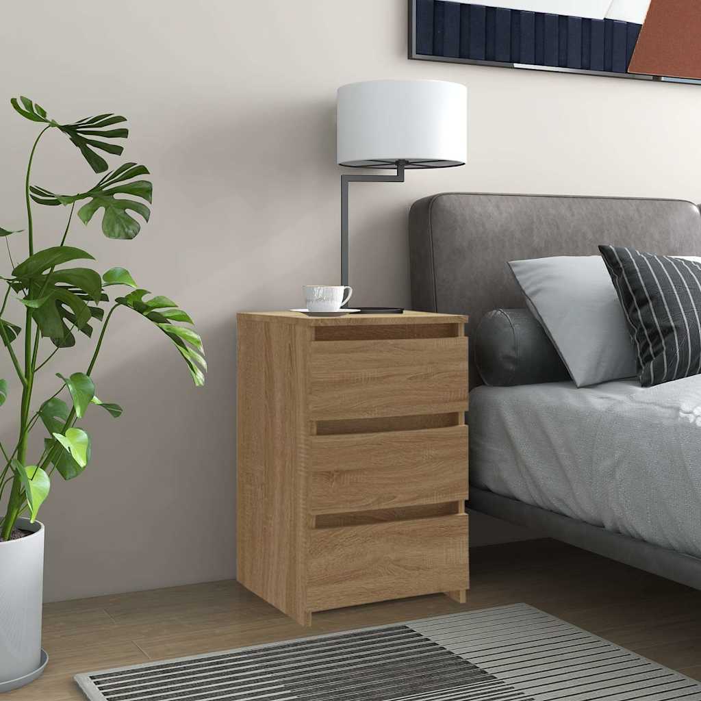 vidaXL Mesita de noche madera contrachapada roble Sonoma 40x35x62,5cm