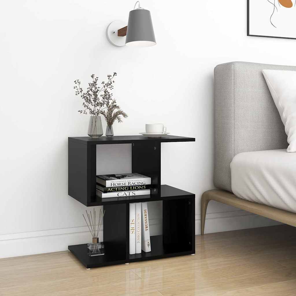 vidaXL Mesitas de noche 2 uds madera contrachapada negro 50x30x51,5cm