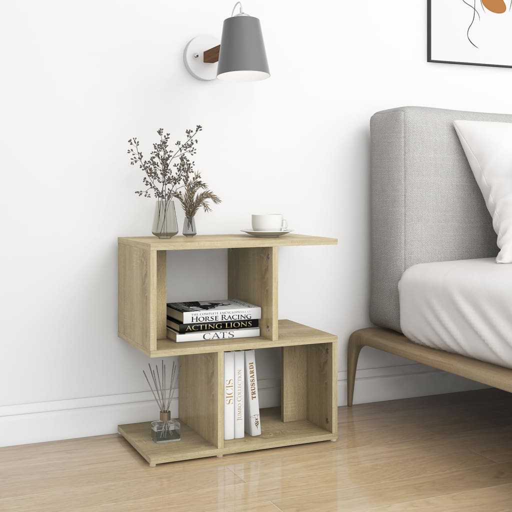 vidaXL Mesitas de noche 2 uds contrachapada roble Sonoma 50x30x51,5cm
