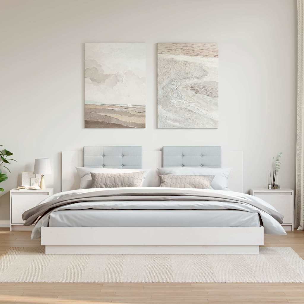 vidaXL Mesitas de noche 2 uds madera maciza pino blanco 40x30,5x40 cm