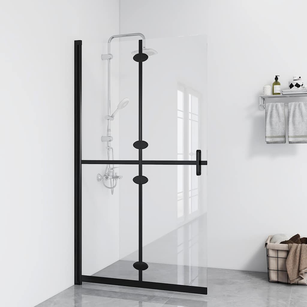 vidaXL Mampara de ducha plegable vidrio ESG transparente 100x190 cm