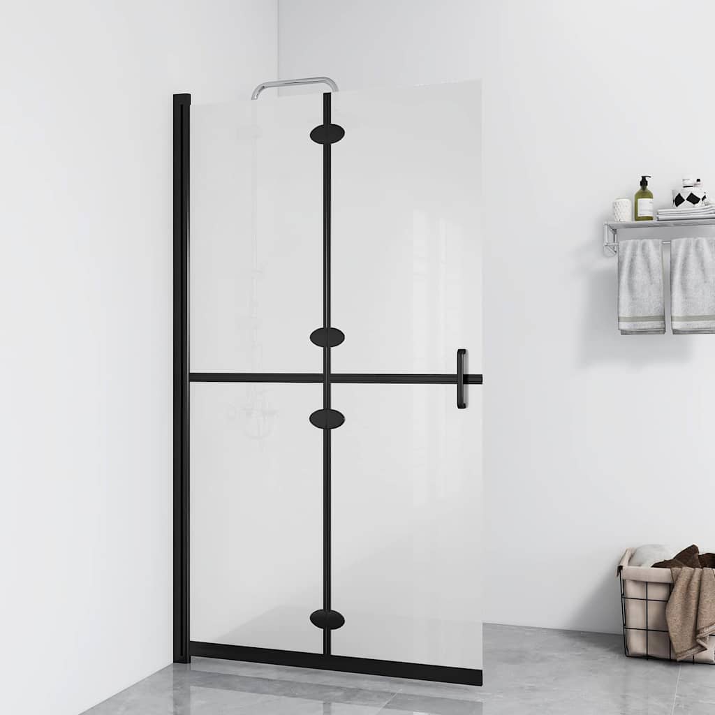 vidaXL Mampara de ducha plegable vidrio ESG esmerilado 120x190 cm