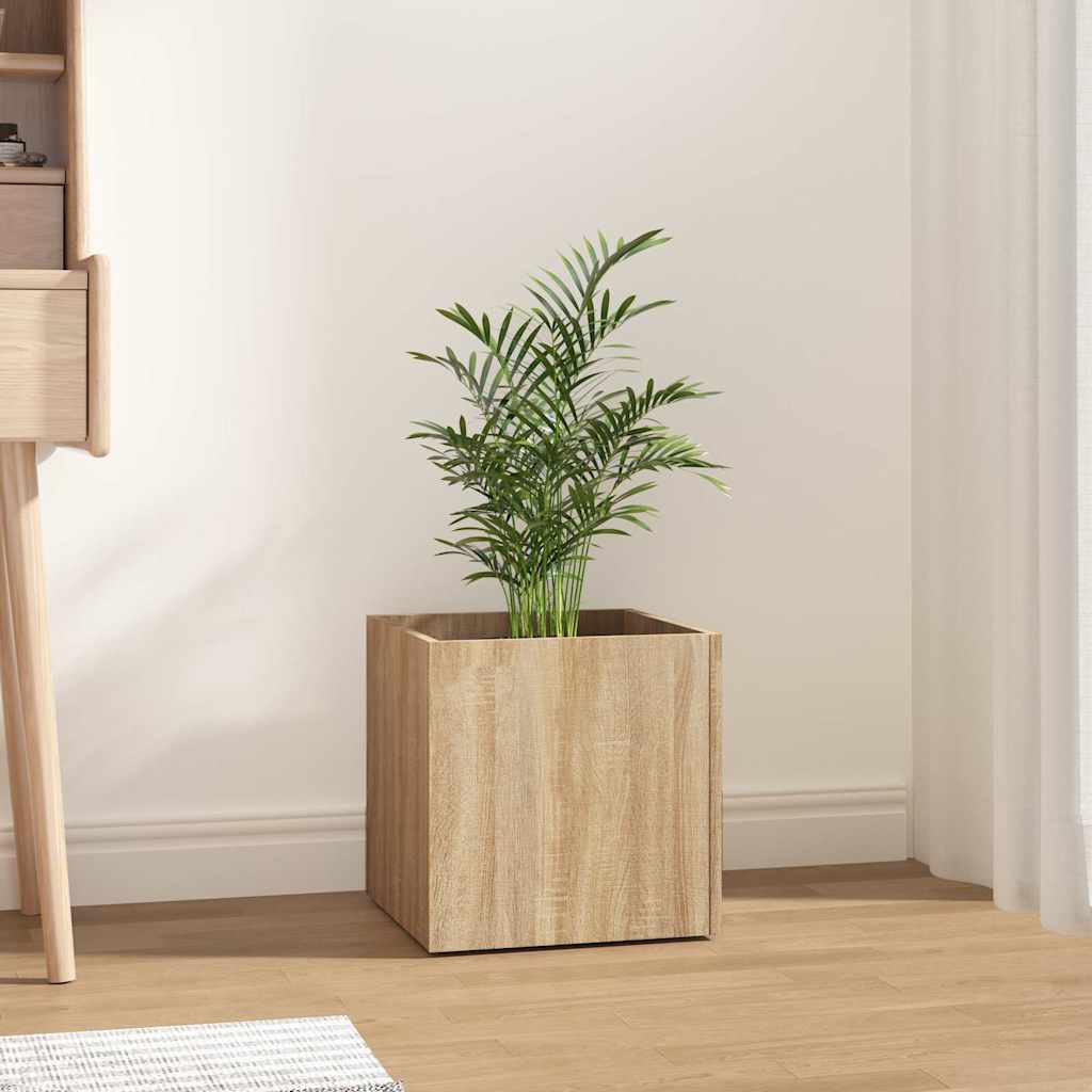 vidaXL Jardinera roble Sonoma 40x40x40 cm madera de ingeniería