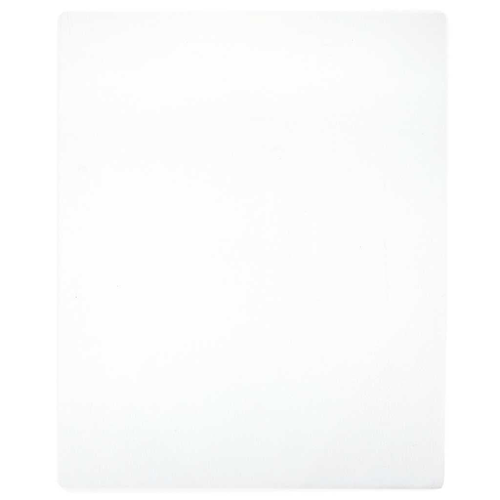 vidaXL Sábanas bajeras jersey 2 uds algodón blanco 180x200 cm