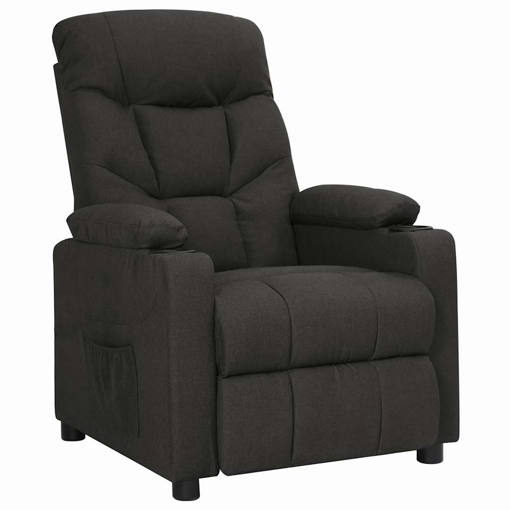 vidaXL Sillón reclinable de tela negro
