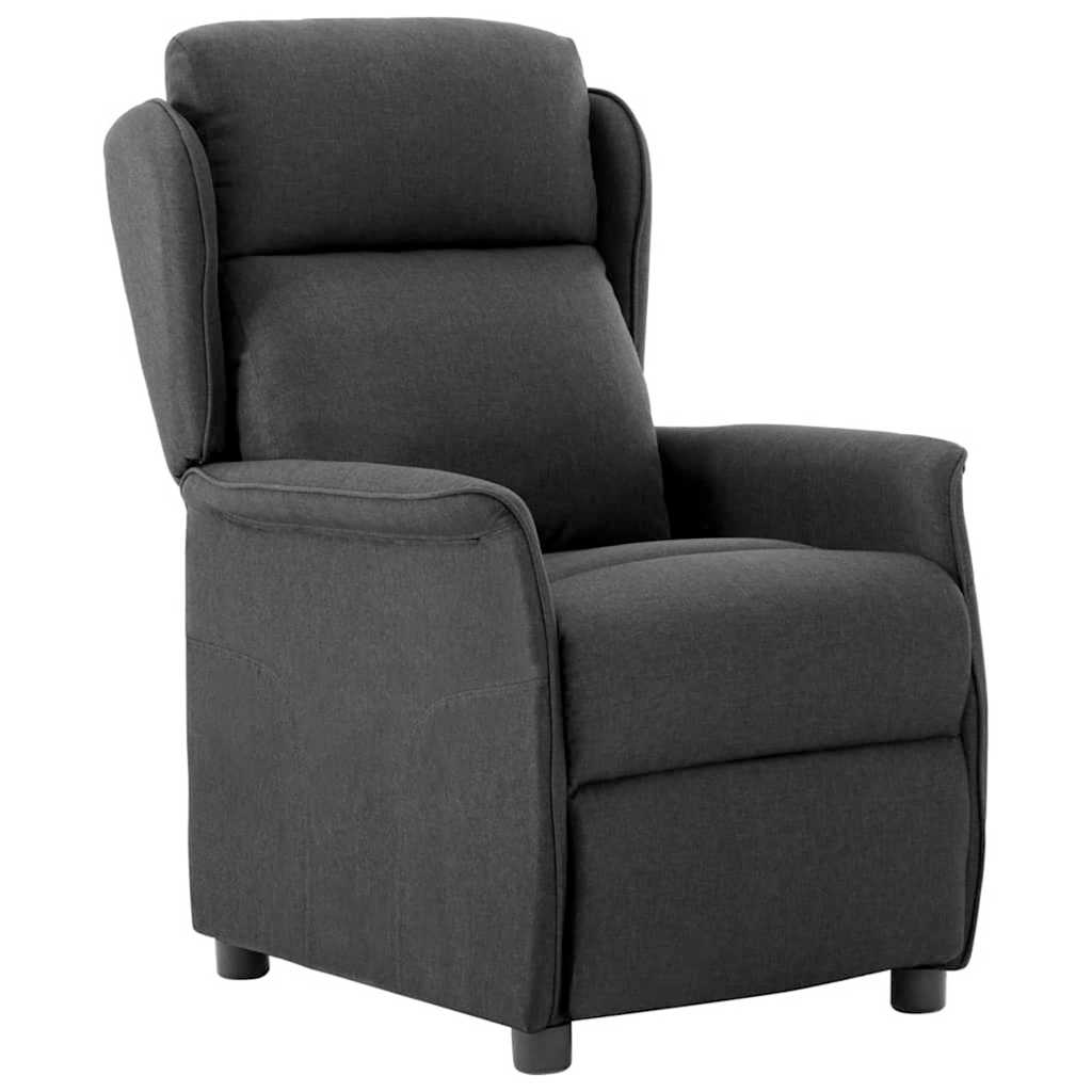 vidaXL Sillón reclinable Gris oscuro Poliéster