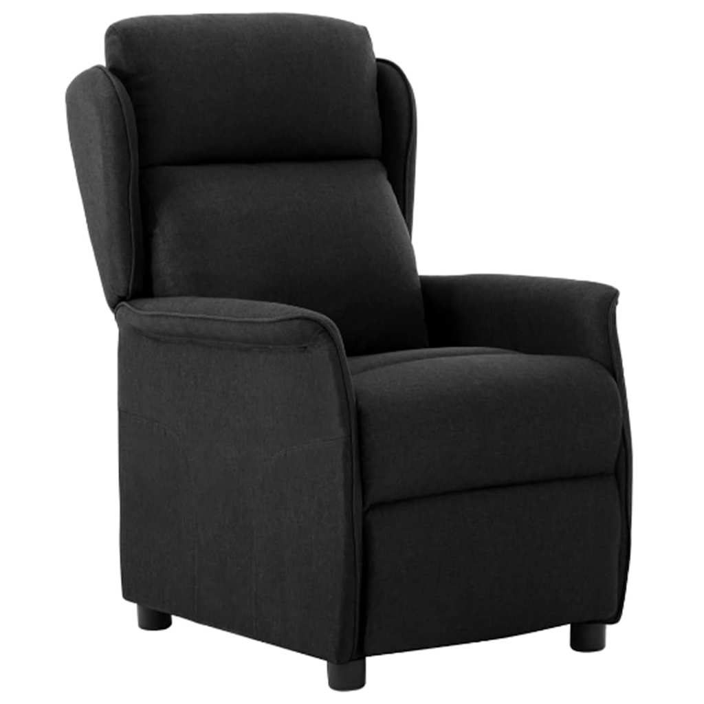 vidaXL Sillón reclinable Negro Poliéster