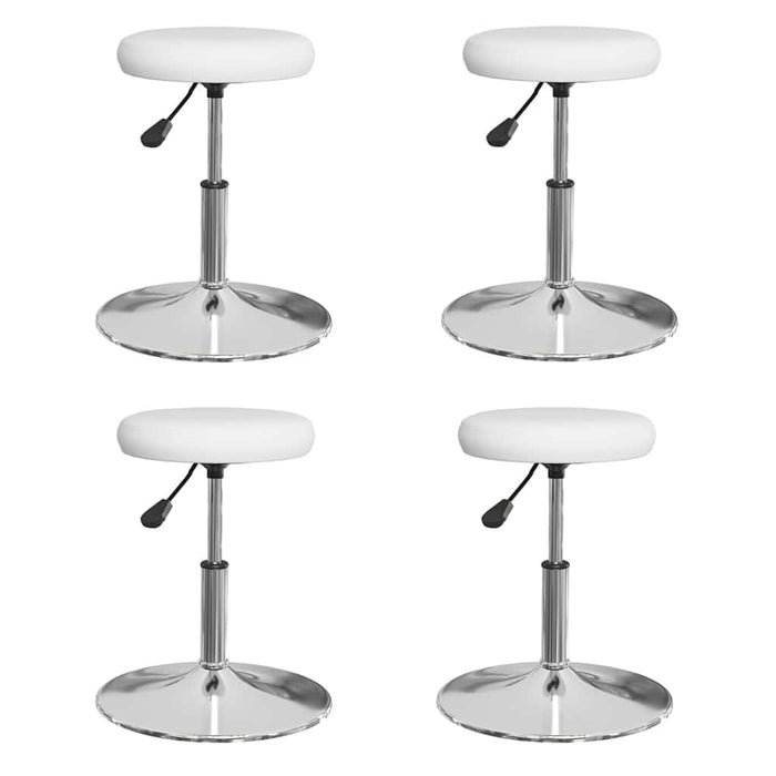 vidaXL Sillas de comedor 4 unidades cuero sintético blanco