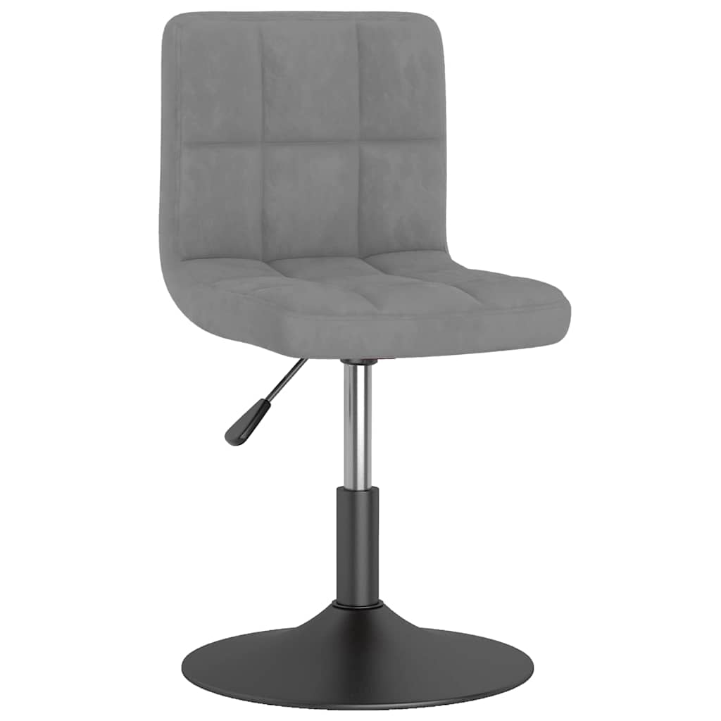 vidaXL Silla de comedor giratoria de terciopelo gris claro