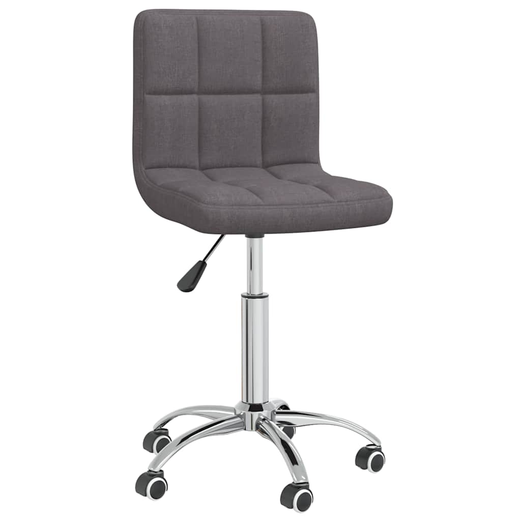 vidaXL Silla de comedor giratoria tela gris topo