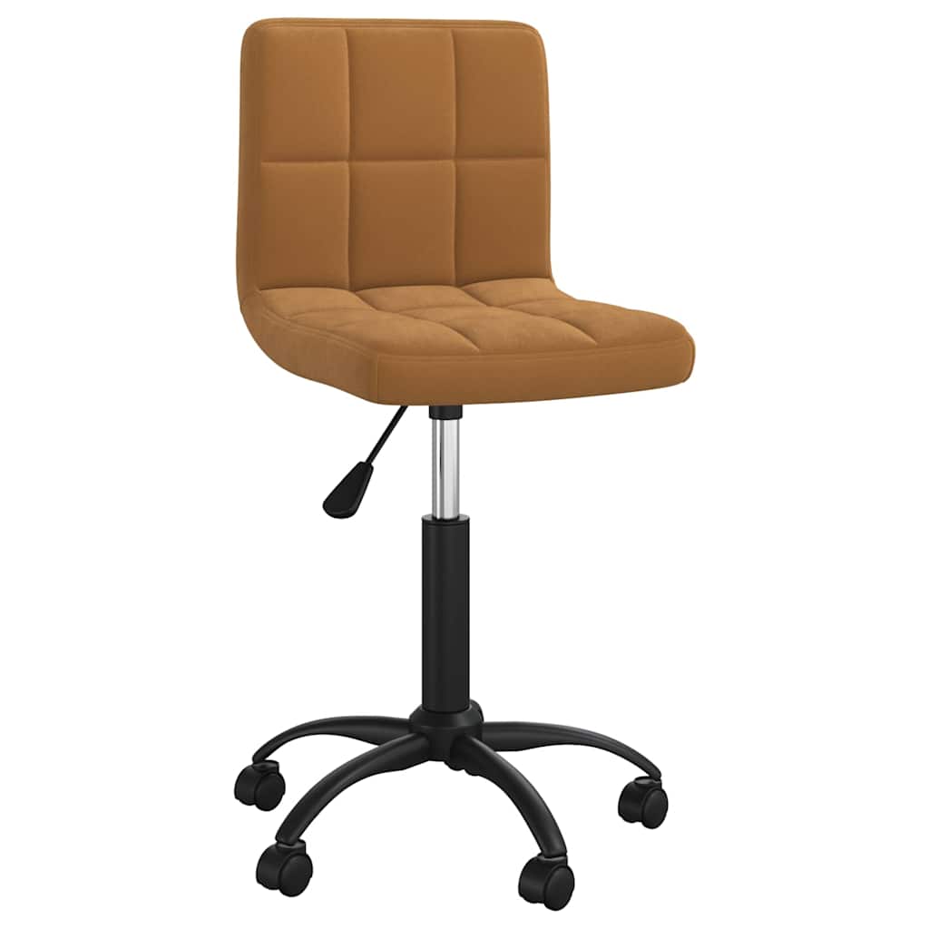 vidaXL Silla de comedor giratoria de terciopelo marrón