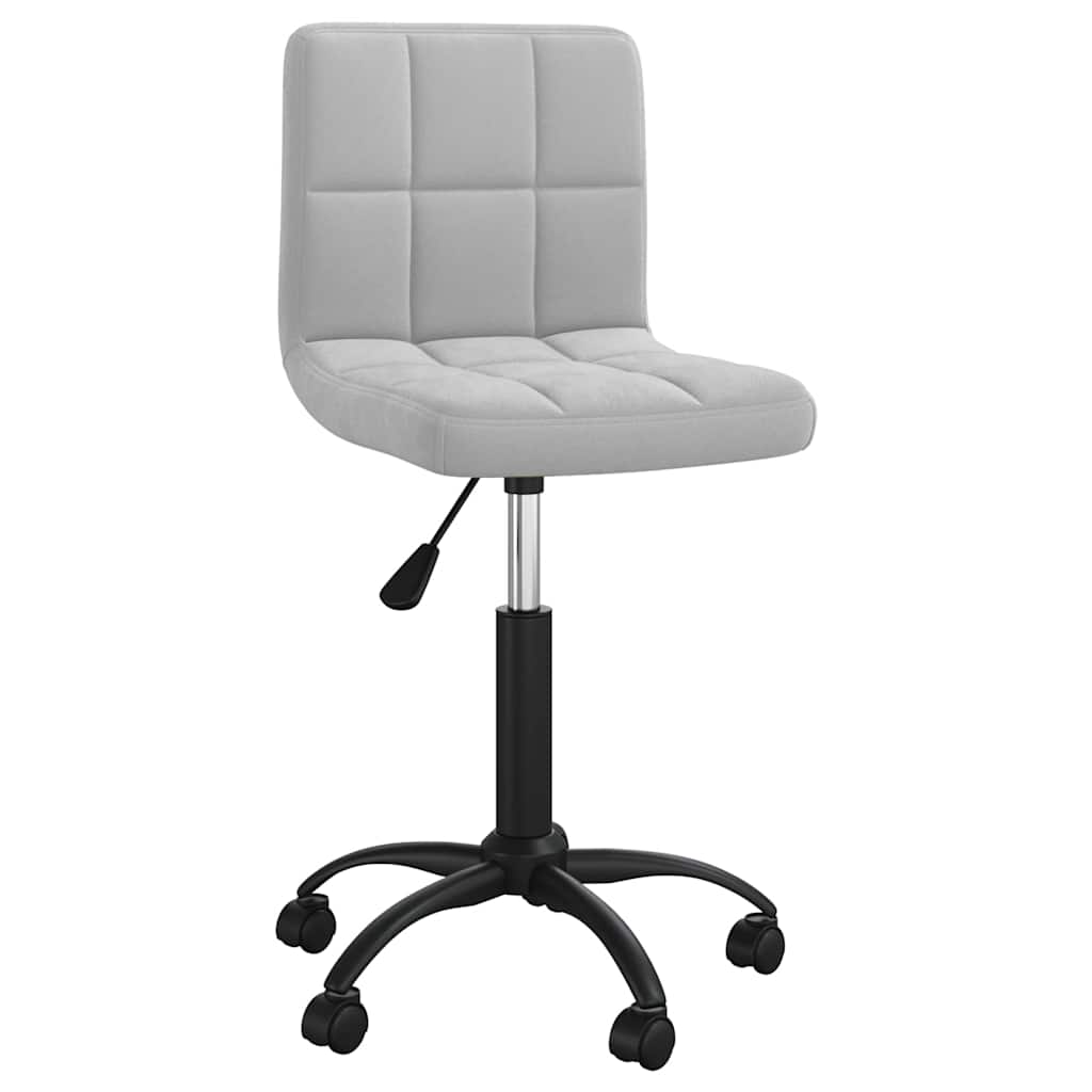 vidaXL Silla de comedor giratoria de terciopelo gris claro