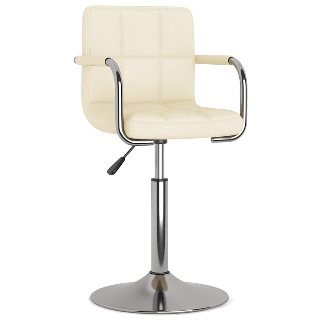 vidaXL Silla de comedor de tela color crema