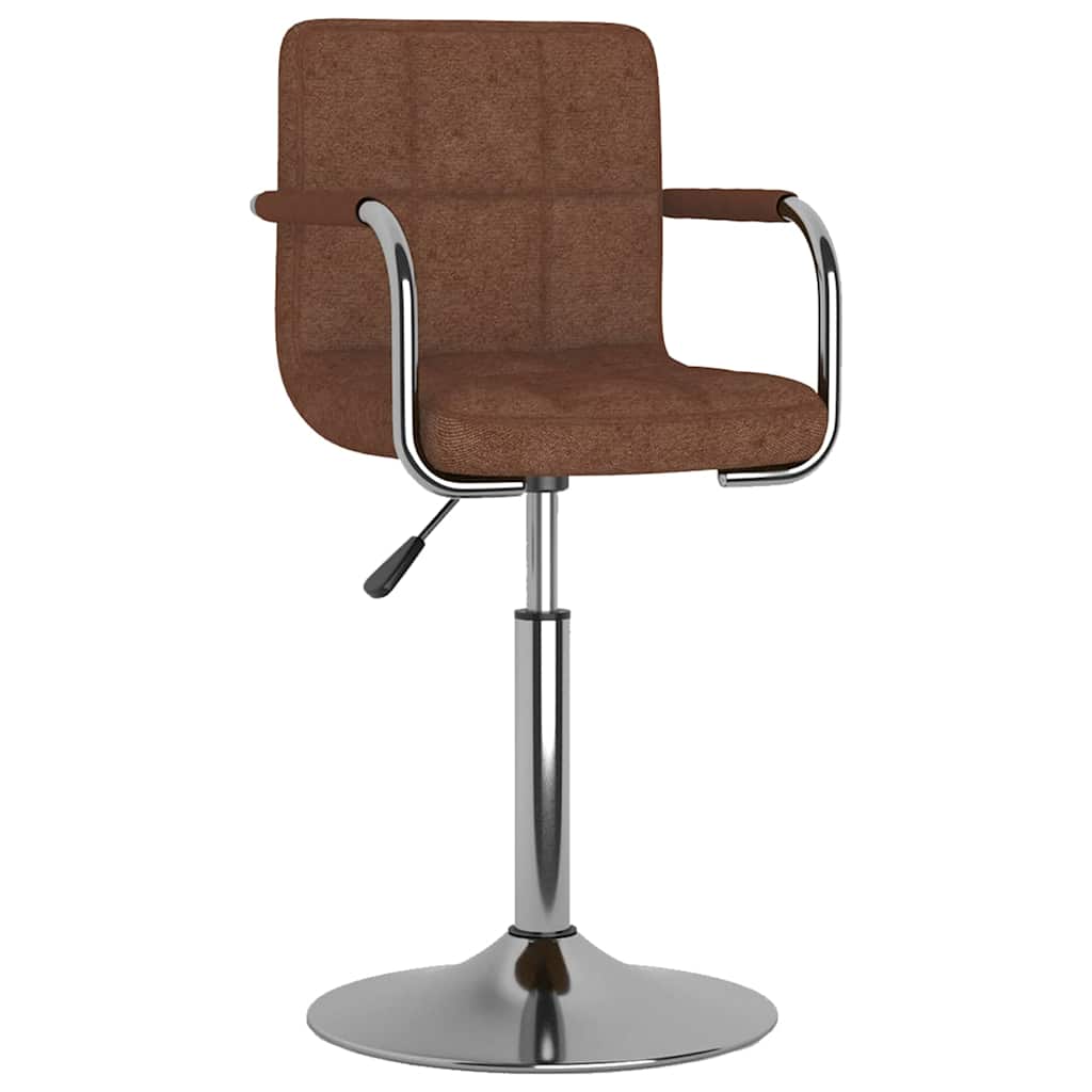 vidaXL Silla de comedor de tela marrón