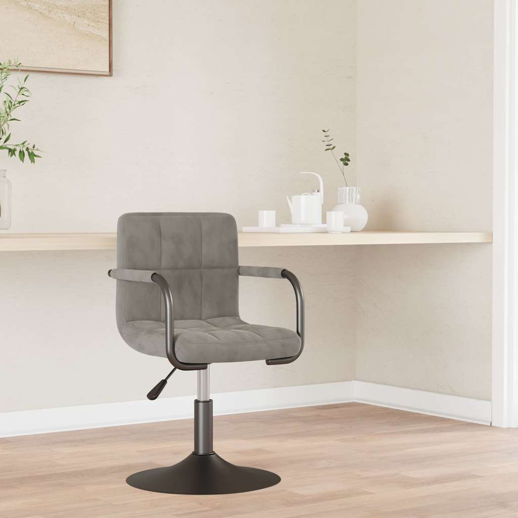 vidaXL Silla de comedor de terciopelo verde claro