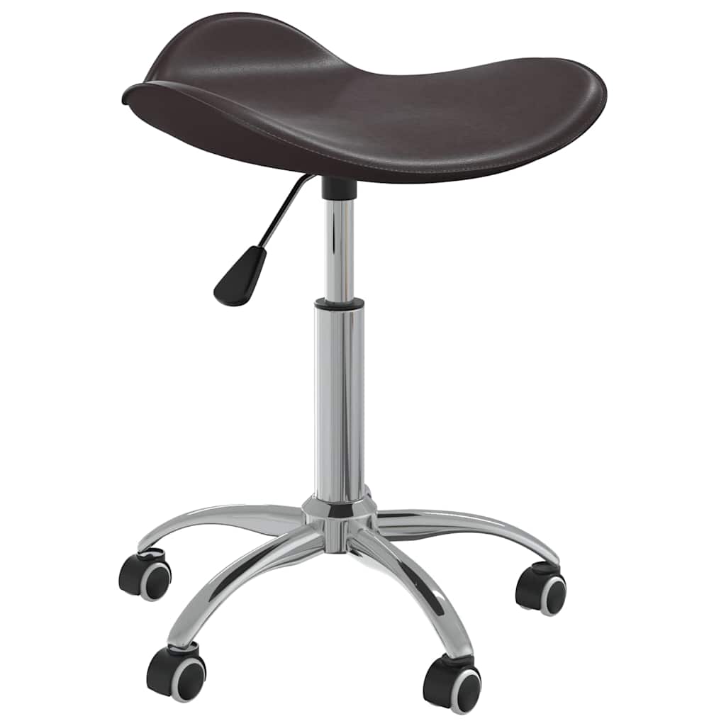 vidaXL Silla de comedor giratoria cuero sintético marrón