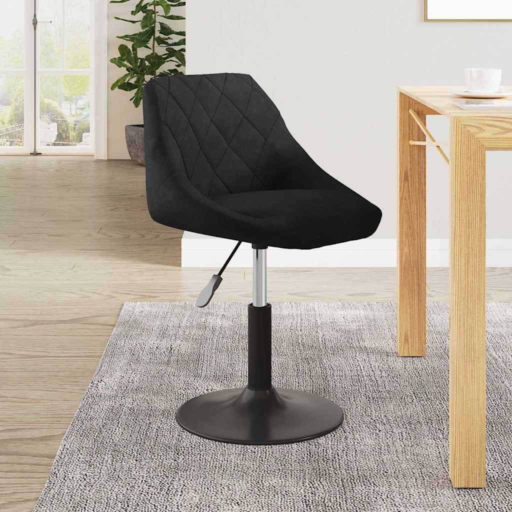 vidaXL Silla de comedor de terciopelo negro