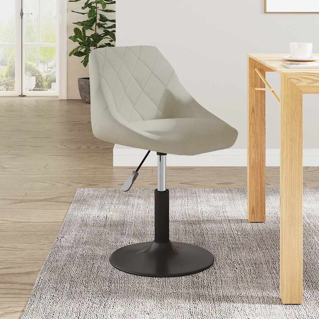 vidaXL Silla de comedor de terciopelo crema