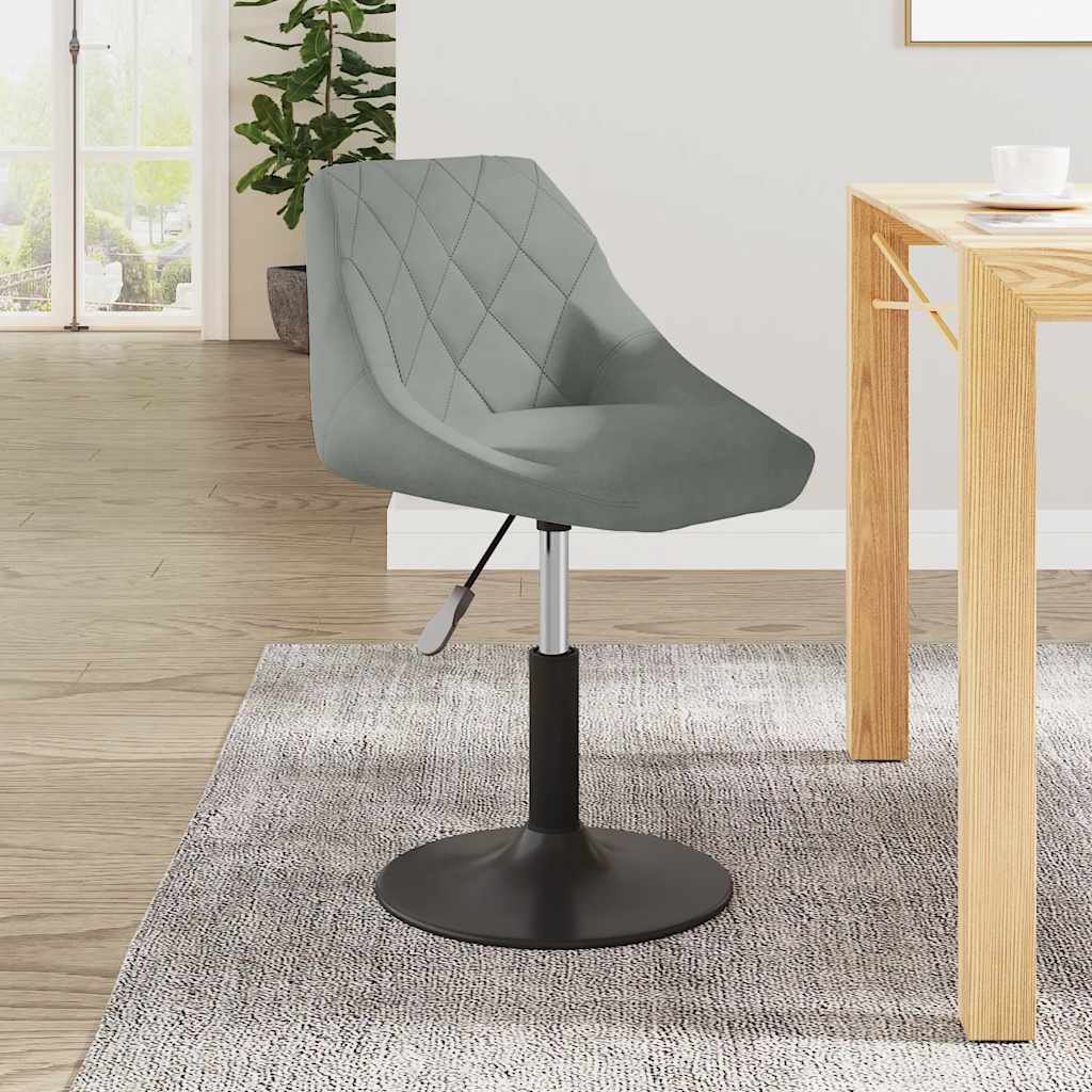 vidaXL Silla de comedor de terciopelo verde claro