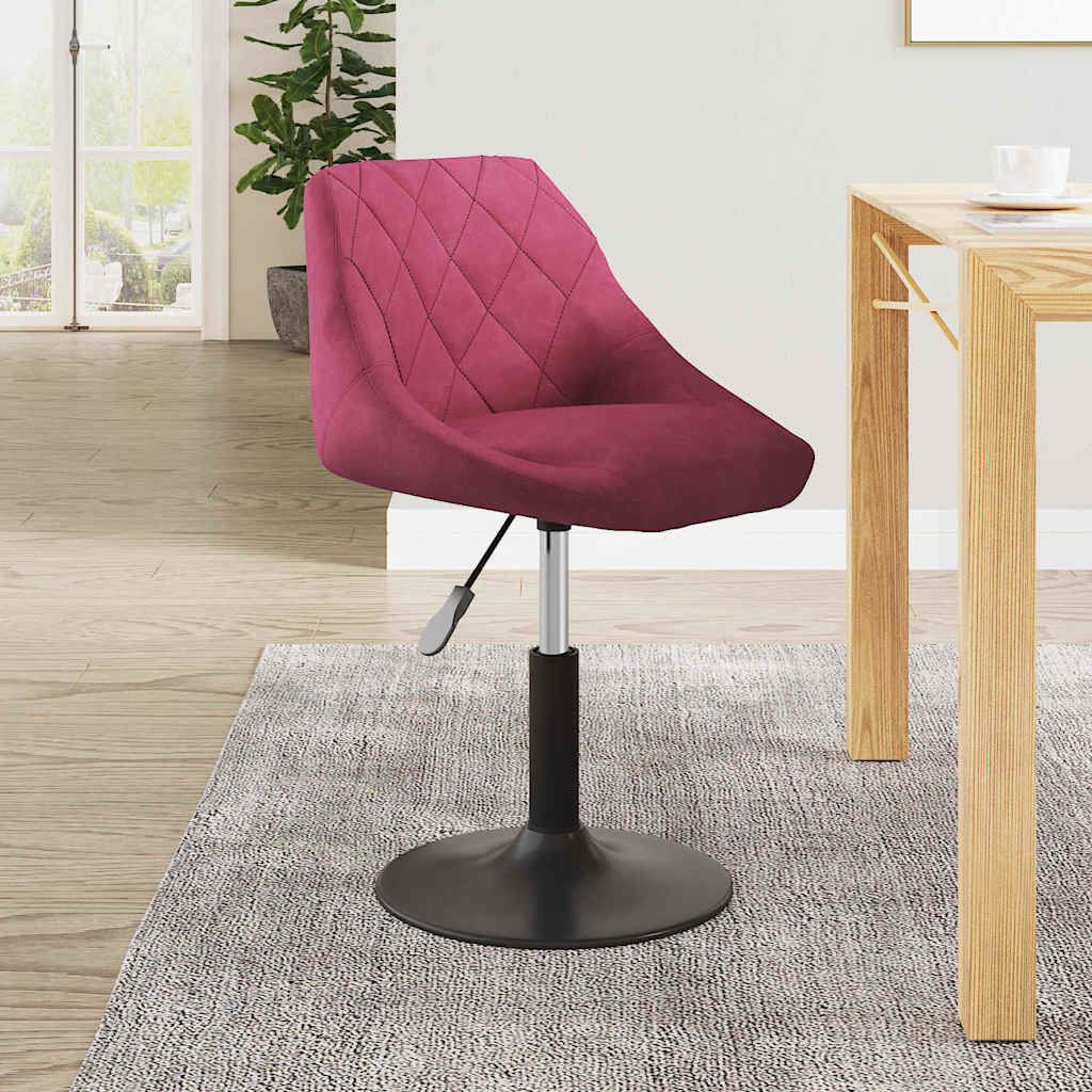 vidaXL Silla de comedor terciopelo rojo tinto
