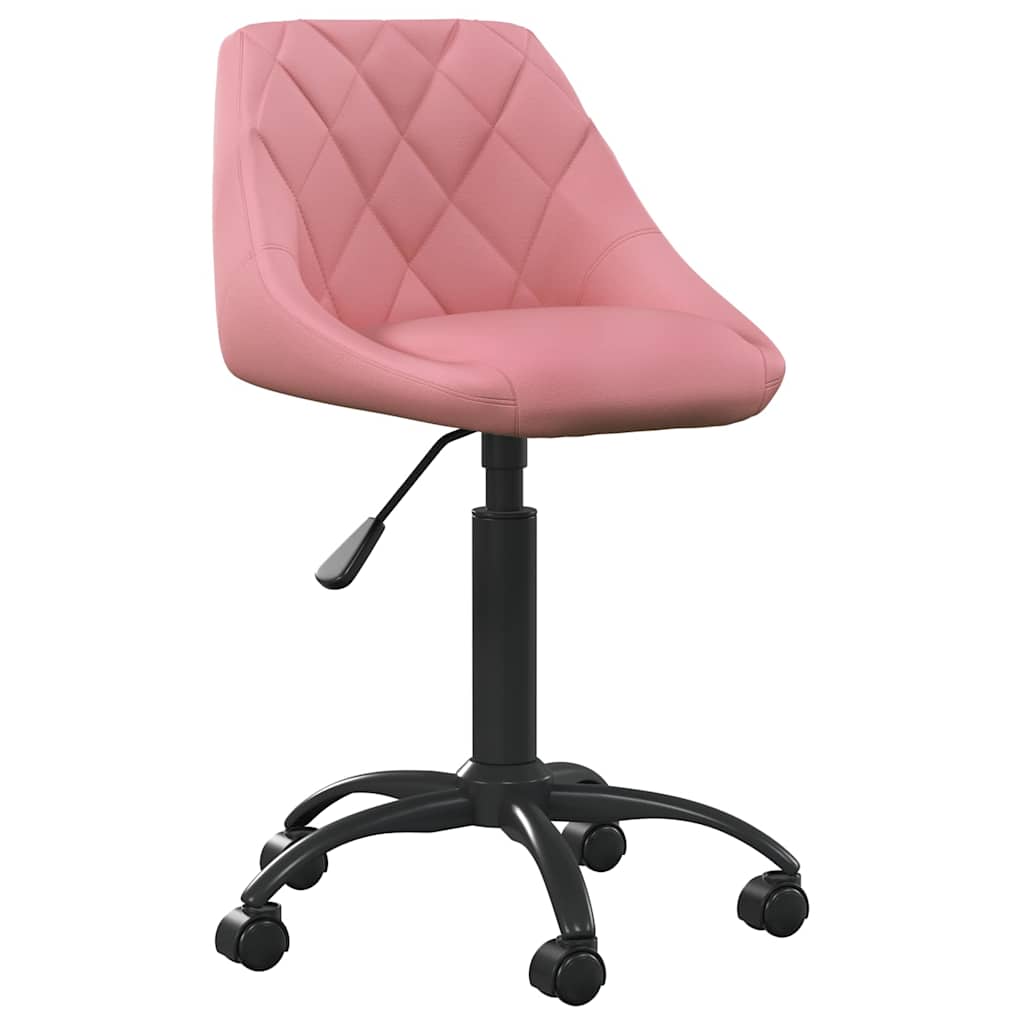 vidaXL Silla de oficina de terciopelo rosa