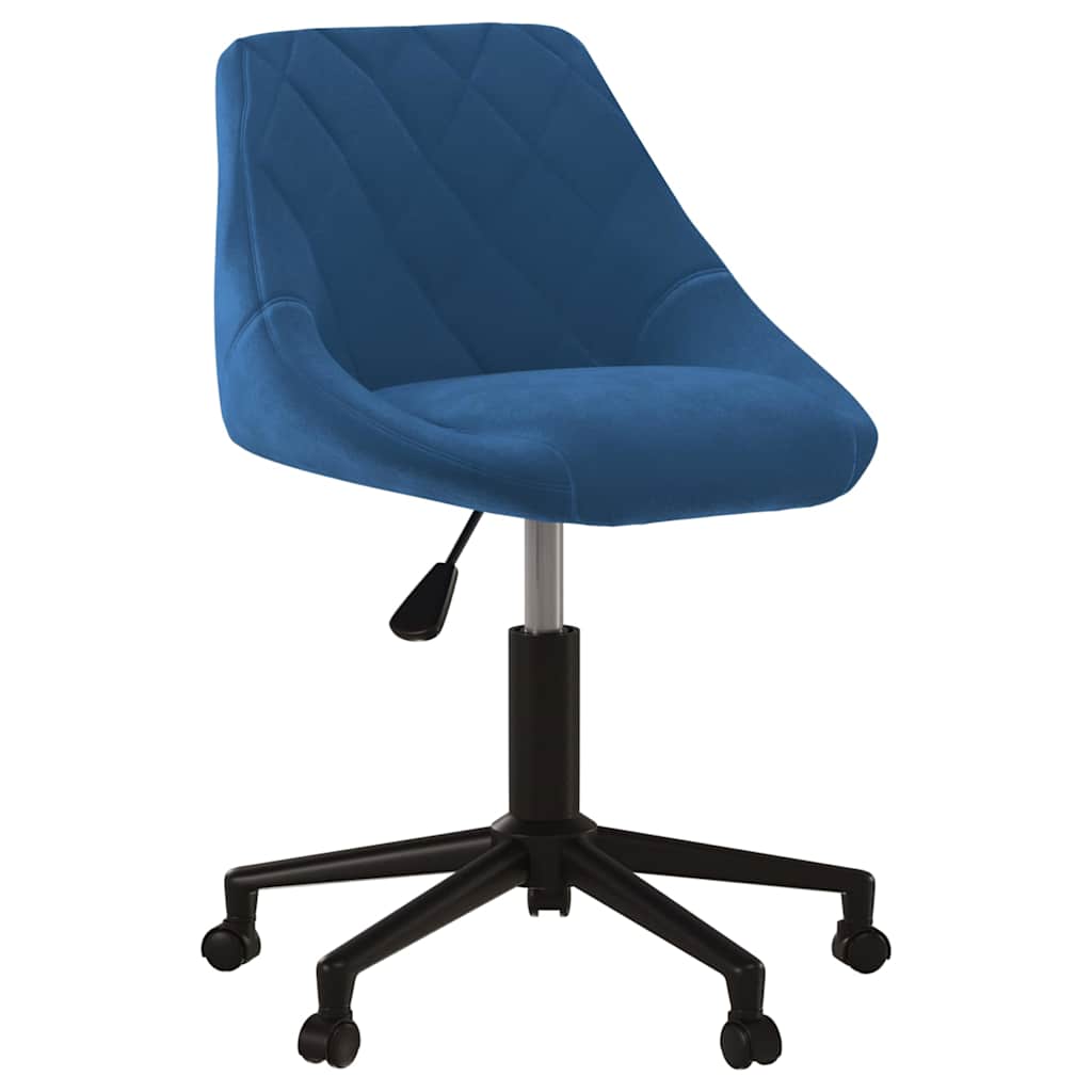 vidaXL Silla de comedor giratoria de terciopelo azul