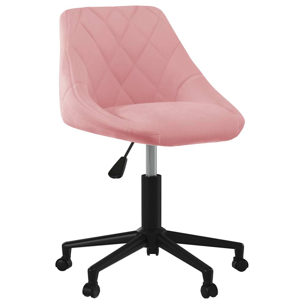 vidaXL Silla de comedor giratoria de terciopelo rosa