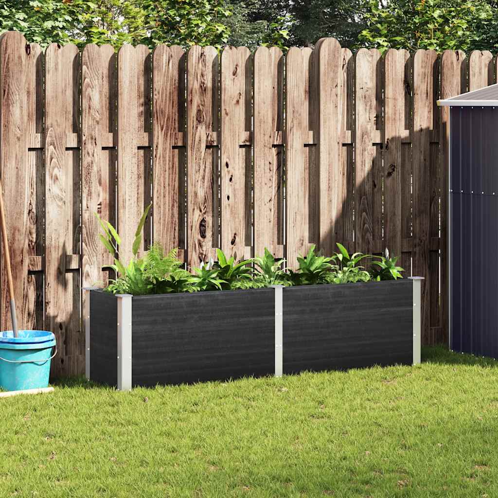 vidaXL Arriate elevado de jardín WPC gris 200x50x54 cm