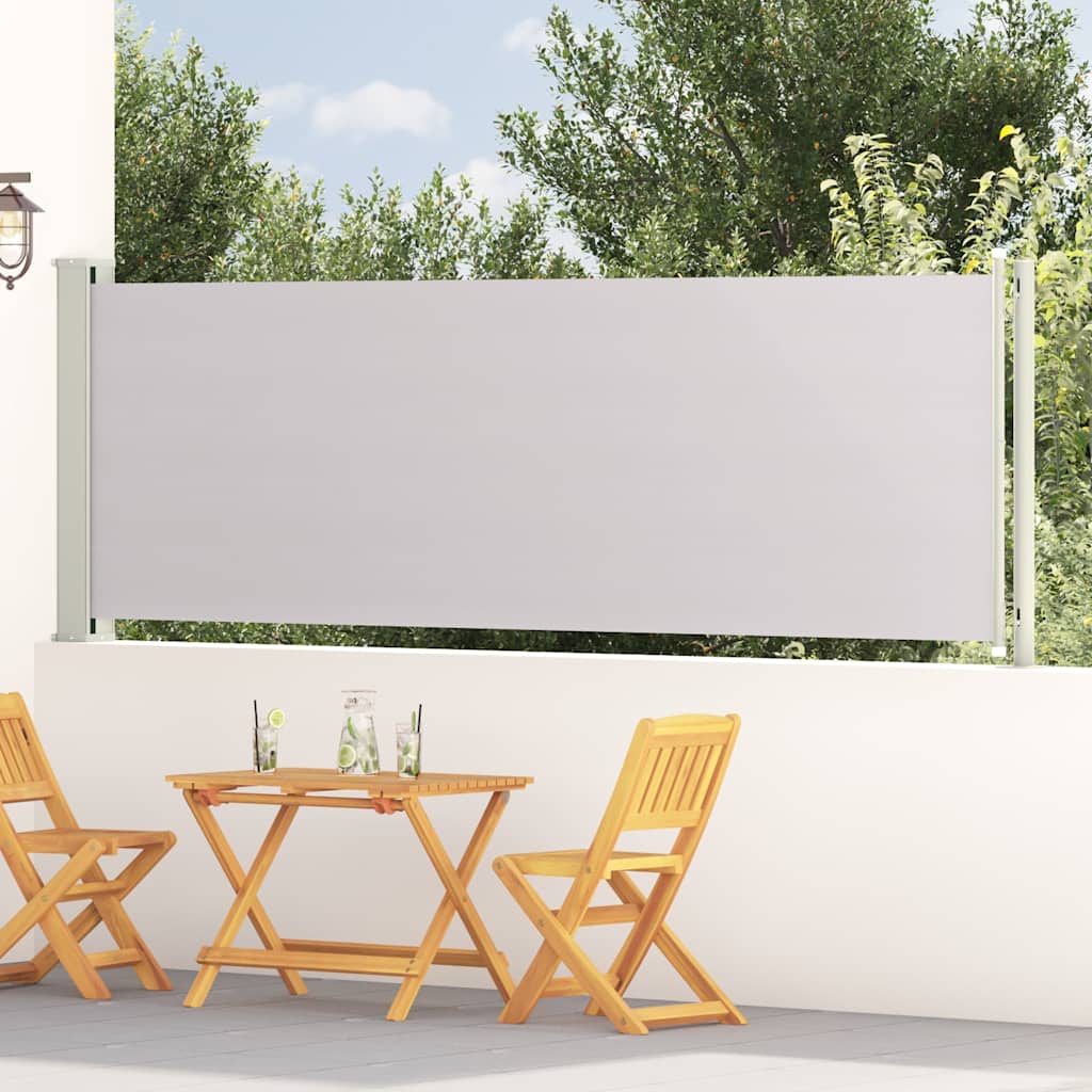 vidaXL Toldo lateral retráctil de jardín gris 117x614 cm