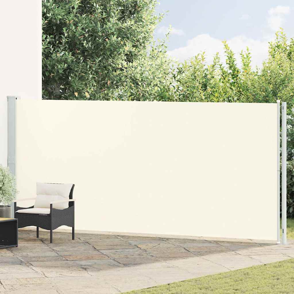 vidaXL Toldo lateral retráctil de jardín crema 180x614 cm