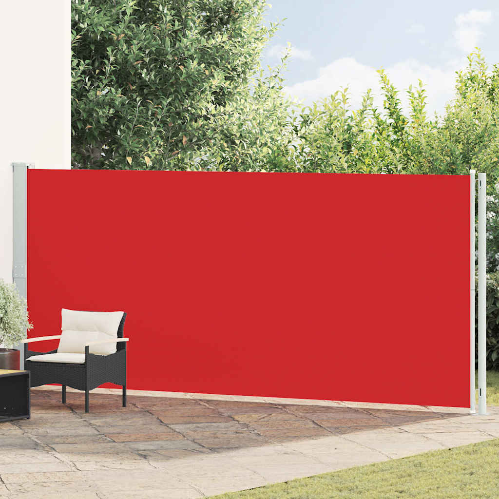 vidaXL Toldo lateral retráctil de jardín rojo 180x600 cm