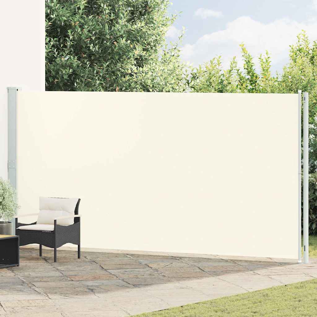 vidaXL Toldo lateral retráctil para patio crema 200x614 cm