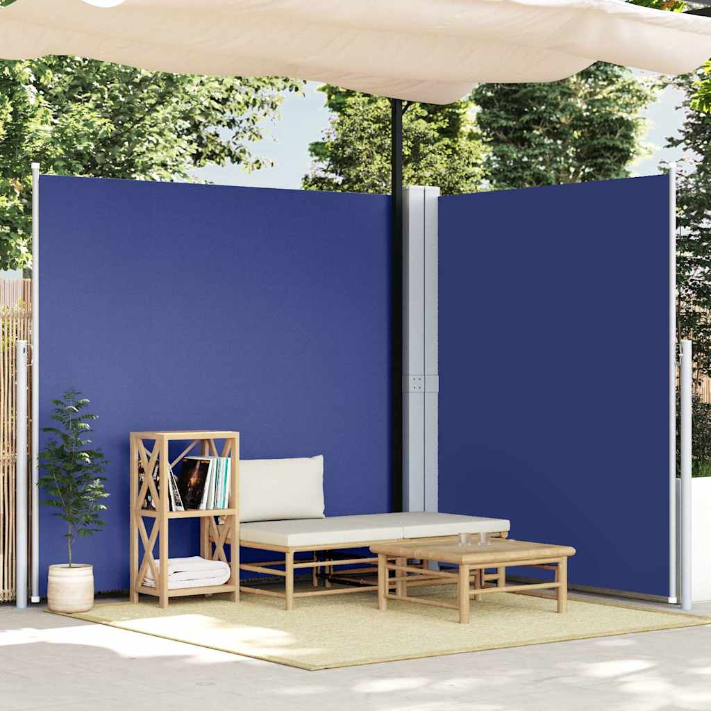 vidaXL Toldo lateral retráctil azul 220x600 cm