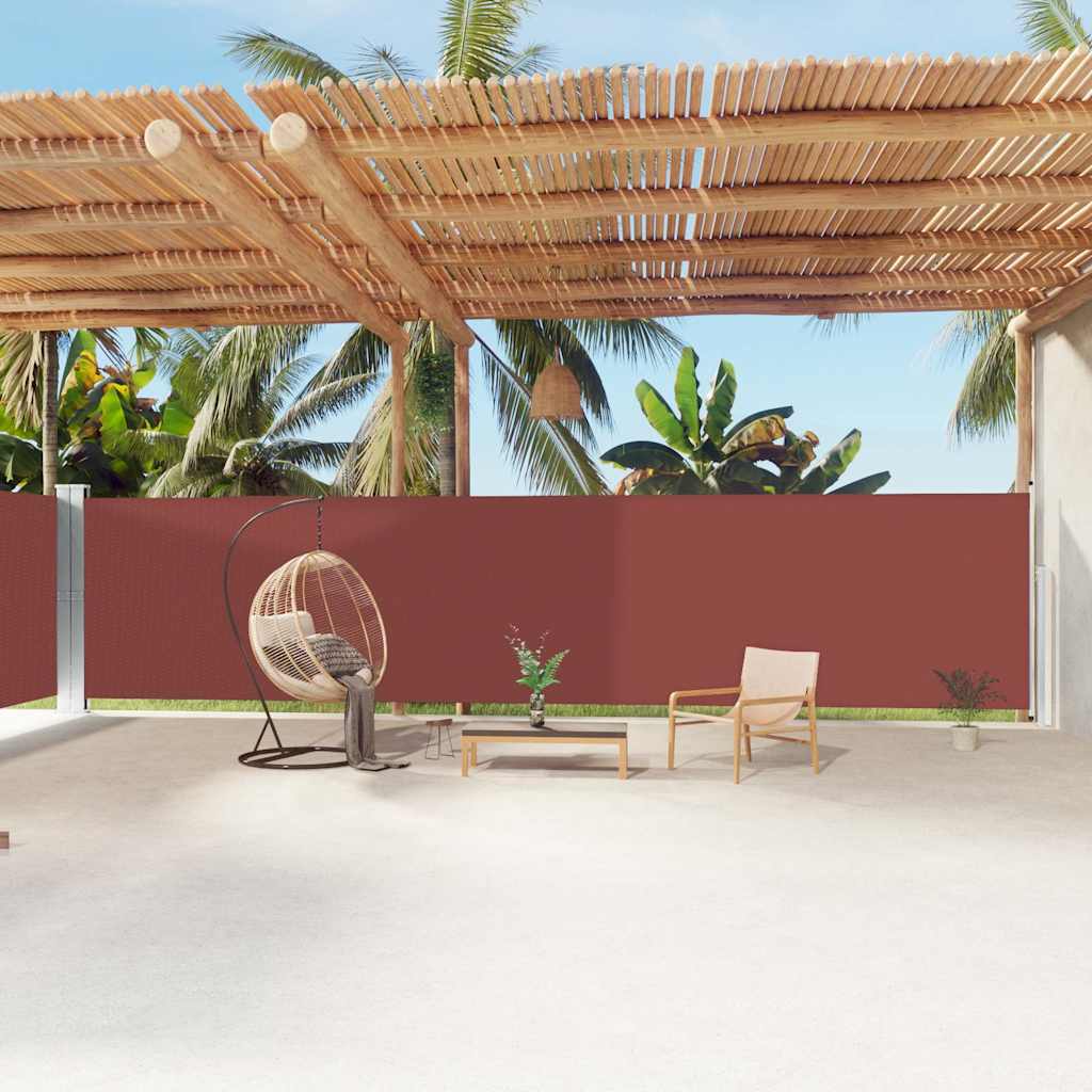 vidaXL Toldo lateral retráctil marrón 180x1200 cm