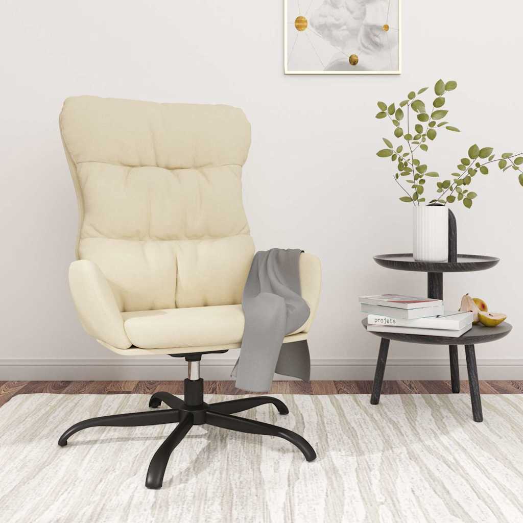 vidaXL Sillón de relax de tela color crema
