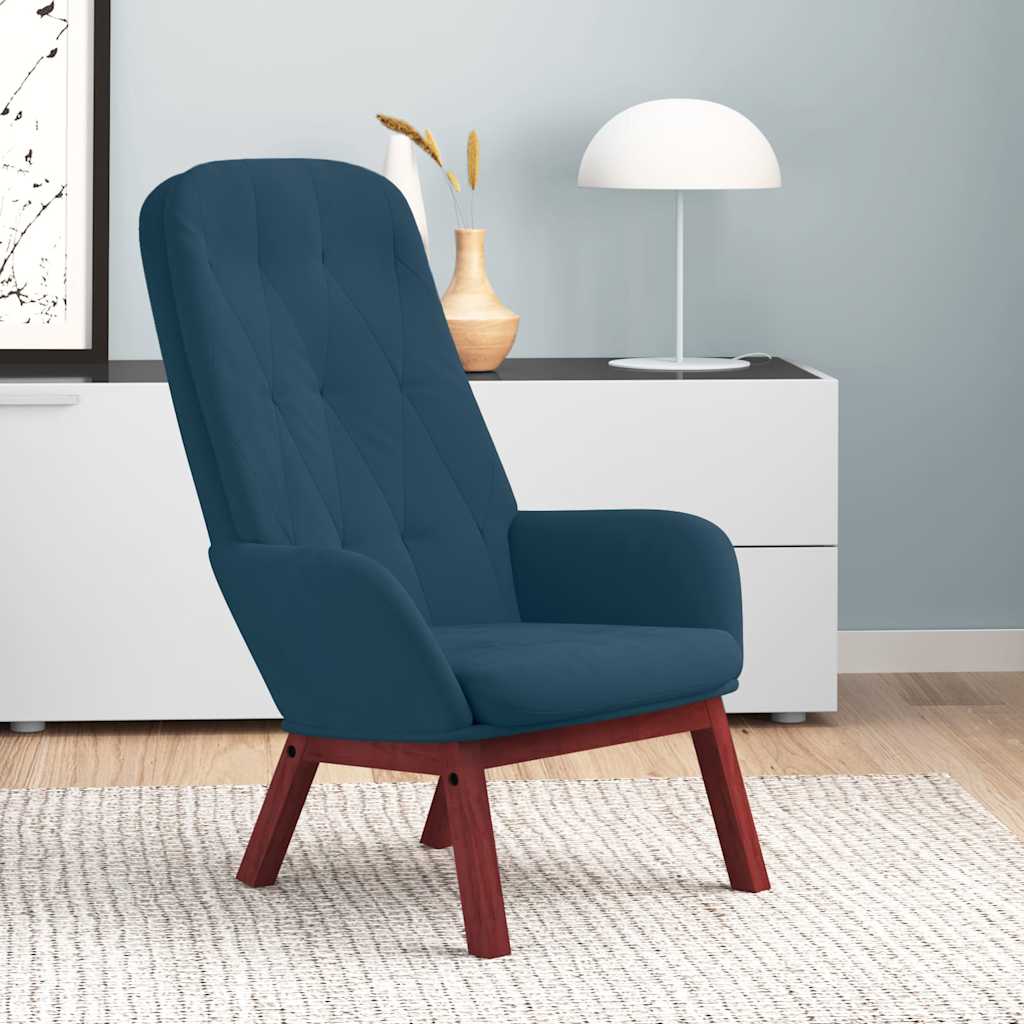 vidaXL Sillón de relax de terciopelo azul