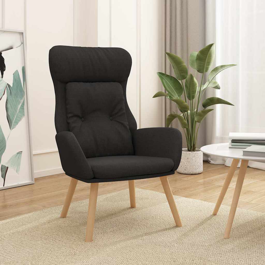 vidaXL Sillón de relax de tela negro