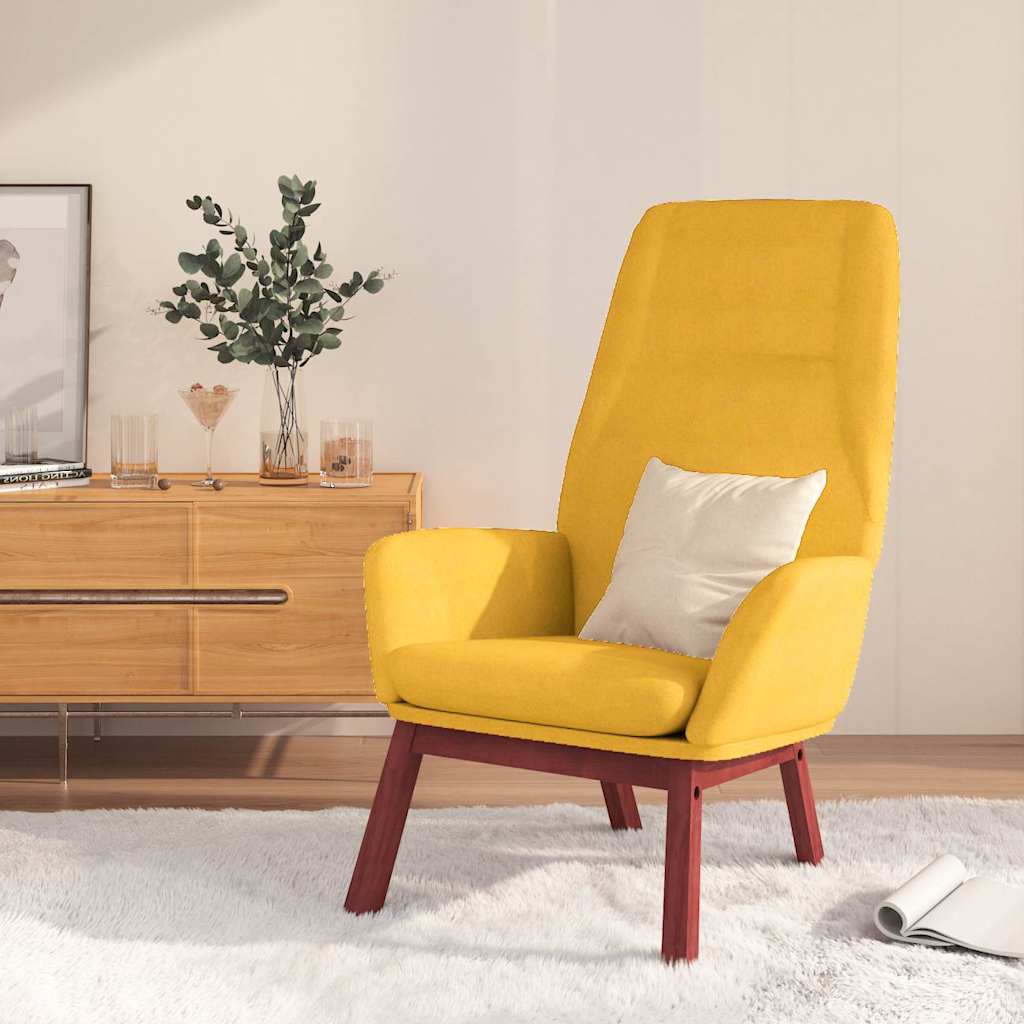 vidaXL Sillón de relax de tela amarillo mostaza