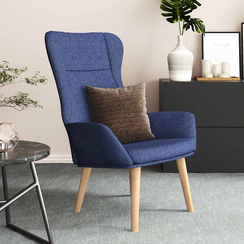 vidaXL Sillón de relax de tela azul